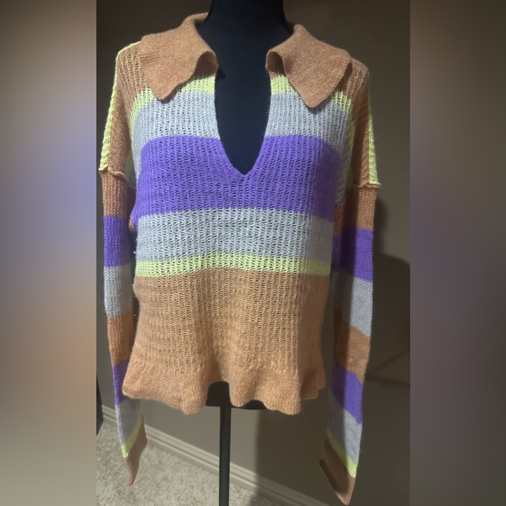 Free People Ives Cashmere Pullover Top Sz M